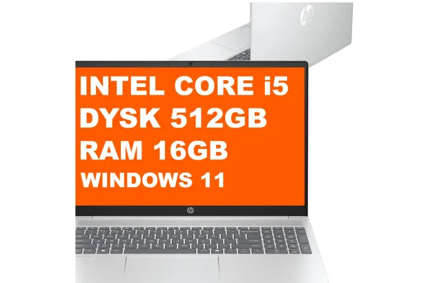 Laptop HP OmniBook 5 16-ba1004na / C1LL0EA / Intel i5 / 16GB / 512GB / Iris Xe / 2k / Win 11 / Srebrny