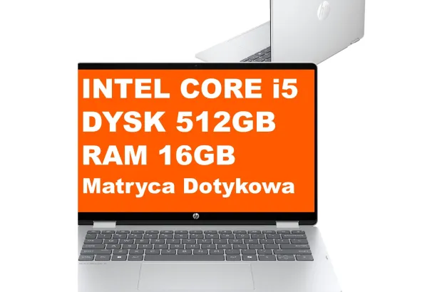 Laptop HP OmniBook 5 Flip 2w1 14-fp0013na / C1LK7EA / Intel i5 / 16GB / 512GB / Iris Xe / 2k / Dotyk / Win 11 / Srebrny