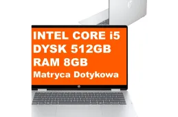 Laptop HP OmniBook 5 Flip 2w1 14-fp0015na / C1LM2EA / Intel i5 / 8GB / 512GB / Iris Xe / 2k / Dotyk / Win 11 / Srebrny