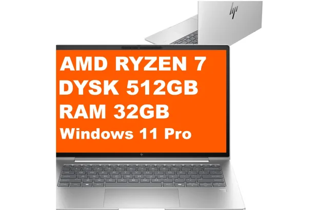 Laptop Biznesowy HP EliteBook 6 G1a 14" / D55GWE8 / Ryzen 7 / 32GB / 512GB / Radeon / WUXGA / Win 11 Pro / Srebrny
