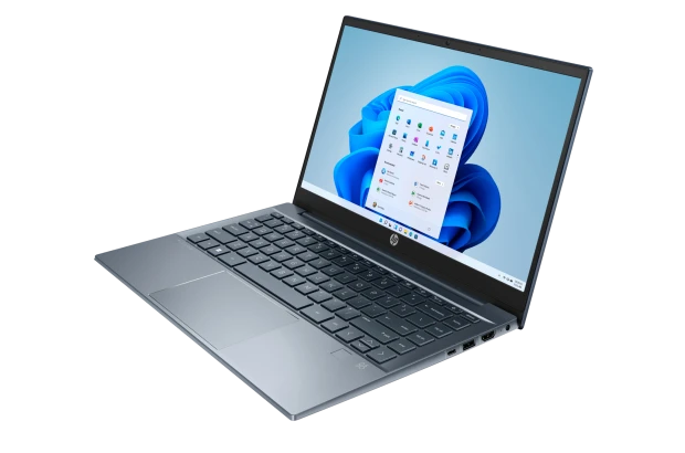 Laptop HP Pavilion 14-ec0001ur / 5D5B9EAR / AMD Ryzen 7 / 16GB / 1TB SSD / AMD Radeon / FullHD / Win 11 Pro / Niebieski