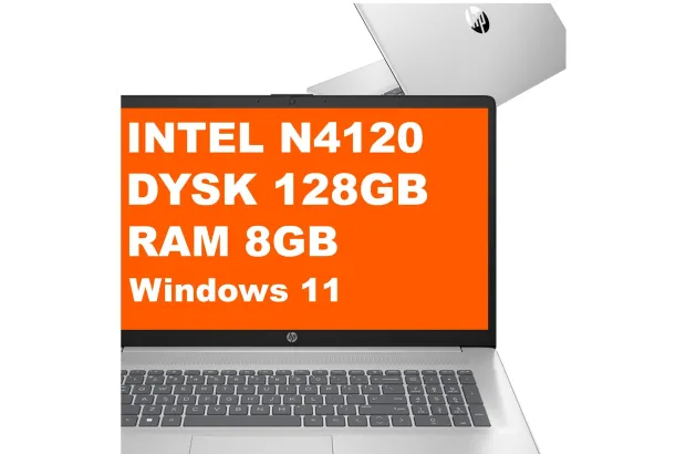 Laptop HP 17-cn0111ds / A9FF4UA / Intel N4120 / 8GB / 128GB / Intel UHD / HD+ / Win 11 / Biały