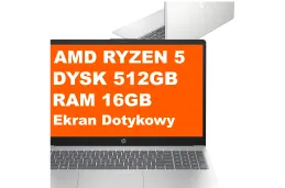 Laptop HP 15-fc0245dx / B58J6UA / Ryzen 5 / 16GB / 512GB / AMD Radeon / HD / Dotyk / Win 11 / Srebrny