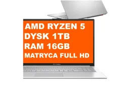 Laptop Asus Vivobook Go 15 / E1504FA-WH56 / Ryzen 5 / 16GB / 1TB / Radeon Graphics / Win 11 / Srebrny