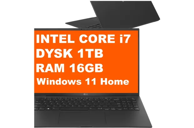 Laptop LG gram 16 / 16Z90R-G.AAM7U1 / Intel i7-13 / 16GB / SSD 1TB / Intel Xe / WQXGA / Win 11 / Czarny