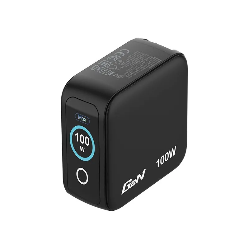 Ładowarka GaN Verbatim z wyświetlaczem 2xUSB-C 1xUSB-A 100W wtyczki EU UK US