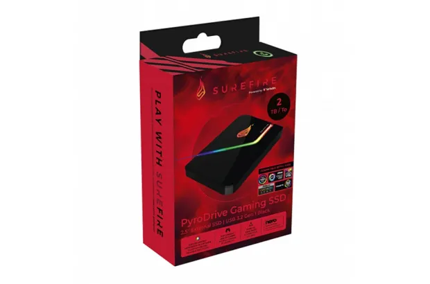 Dysk zewnętrzny SSD Verbatim Surefire Pyrodrive 2000GB, czarny, 2.5", USB 3.2 GEN 1