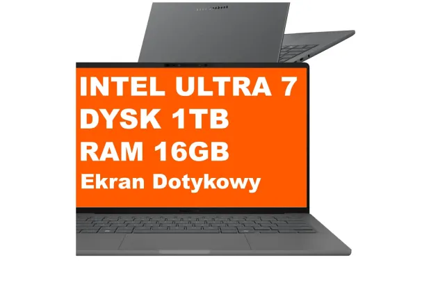 Asus Zenbook 14 UX3405CA-U7512 / Ultra 7 / 16GB / 1TB / Intel ARC / WUXGA / Dotyk / Win 11 / Szary