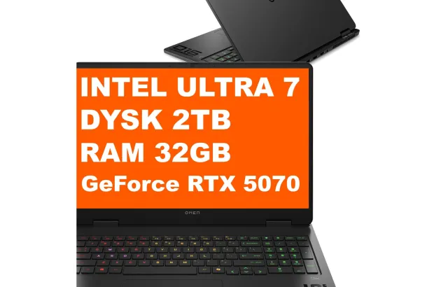 Laptop Gamingowy HP Omen Slim 16-an0003nr / B9KK3UA / Ultra 7 / 32GB / 2TB / RTX 5070 / 2k / Win 11 / Czarny