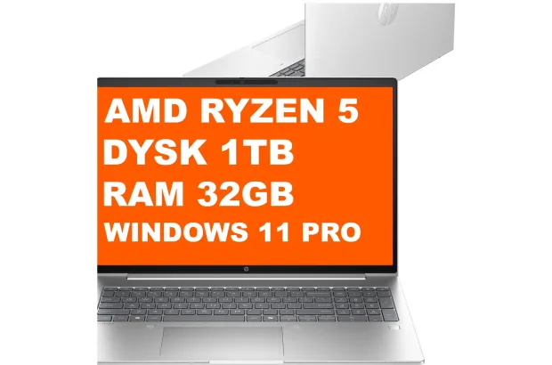 Laptop Biznesowy HP ProBook 4 G1ah 16" / C67K2EA / Ryzen 5 / 32GB / 1TB / AMD Radeon / WUXGA / Win 11 Pro / Srebrny