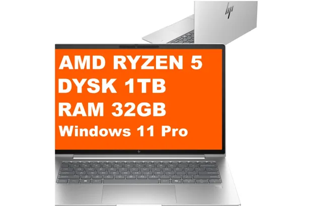 Laptop Biznesowy HP EliteBook 6 G1a 14" / D43BBE8 / Ryzen 5 / 32GB / 1TB / AMD Radeon / WUXGA / Win 11 Pro / Srebrny