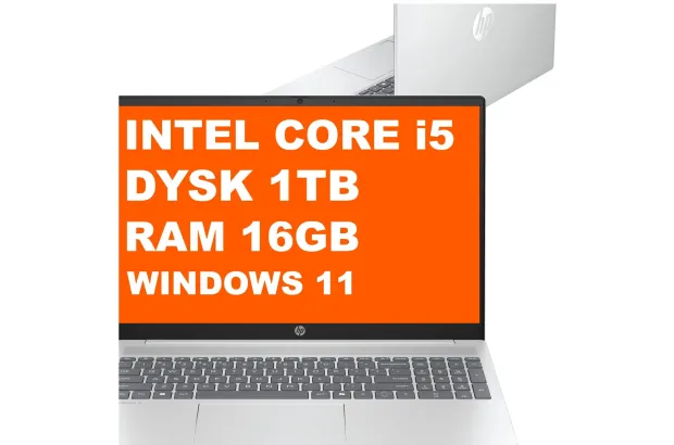 Laptop HP OmniBook 5 16-ba1004na / C1LL0EA / Intel i5 / 16GB / 1TB / Iris Xe / 2k / Win 11 / Srebrny