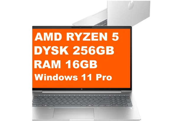 Laptop Biznesowy HP ProBook 465 G11 / A1RM7UT / Ryzen 5 / 16GB / 256GB / AMD Radeon / WUXGA / Win 11 Pro / Srebrny