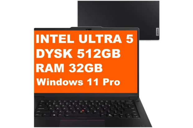 Lenovo ThinkPad P14s Gen5 / 21G3X000R2-NOB / Ultra 5 / 32GB / 512GB / Intel ARC / WUXGA  / Win 11 Pro / Czarny
