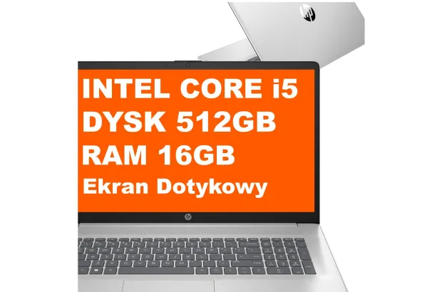 Laptop HP 17-cn3123nr / B94P2UA / Intel Core i5 / B94P2UA / 16GB / 512GB / Iris Xe / HD+ / Dotyk / Win 11 / Srebrny
