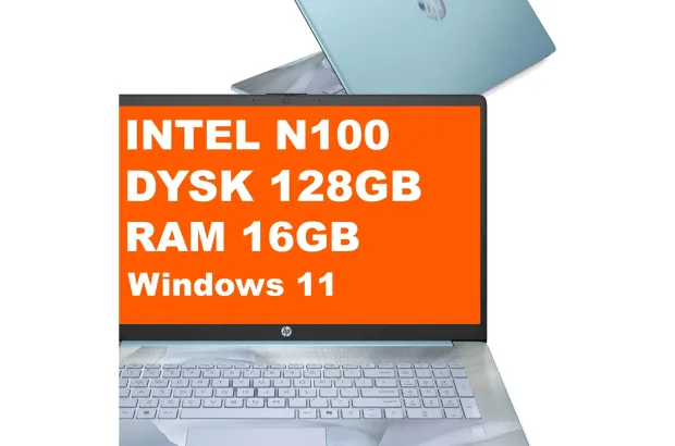 Laptop HP 17-cn3145ds / BK1C4UA / Intel N100 / 16GB / 128GB UFS / Intel UHD / HD+ / Dotyk / Win 11 / Niebieski