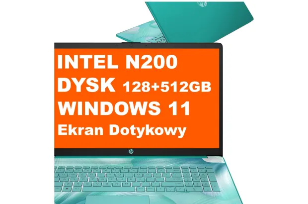 Laptop HP 17-cn3110ds / AD7K3UA / N200 / 16GB / 128GB UFS + 512GB M.2 / Intel UHD / HD+ / Dotyk / Win 11 / Niebieski