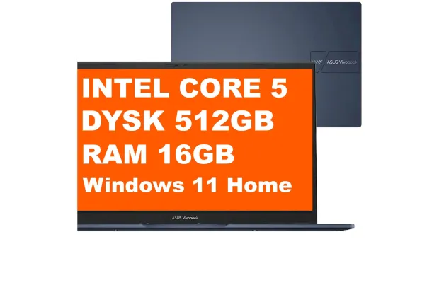 ASUS Vivobook 14 / X1404VAP-V14.C58256 / Intel Core 5 / 16GB / 512GB / Intel Graphics / FullHD / Win 11 / Niebieski