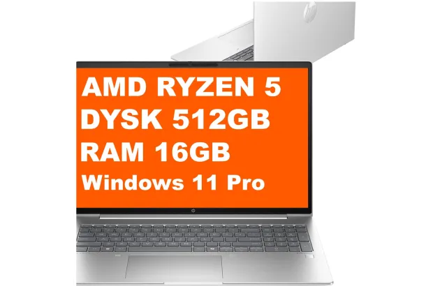 Laptop Biznesowy HP ProBook 465 G11 / A1RM7UT / Ryzen 5 / 16GB / 512GB / AMD Radeon / WUXGA / Win 11 Pro / Srebrny
