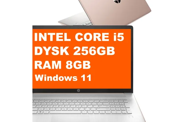 Laptop HP 17T-CN300 / D28PKU8 / Intel Core i5 / 8GB / 256GB / Intel Graphics / FullHD / Win 11 / Różowy