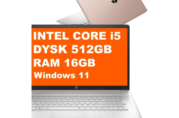Laptop HP 17T-CN300 / D28PKU8 / Intel Core i5 / 16GB / 512GB / Intel Graphics / FullHD / Win 11 / Różowy