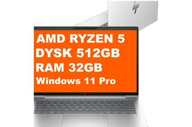 Biznesowy Laptop HP EliteBook 645 G11 / AQ8X0EC / Ryzen 5 PRO / 32GB / 512GB / Radeon /  WUXGA / Win 11 Pro / Srebrny