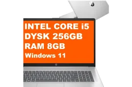 Laptop HP 17-cn3077nr / B6RX2UA / Intel i5 / 8GB / 256GB / Intel Iris Xe / HD+ / Win 11 / Srebrny