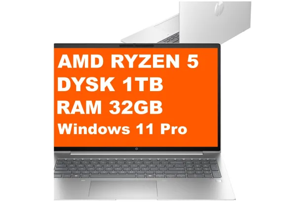 Laptop Biznesowy HP ProBook 465 G11 / A1RM7UT / Ryzen 5 / 32GB / 1TB / AMD Radeon / WUXGA / Win 11 Pro / Srebrny