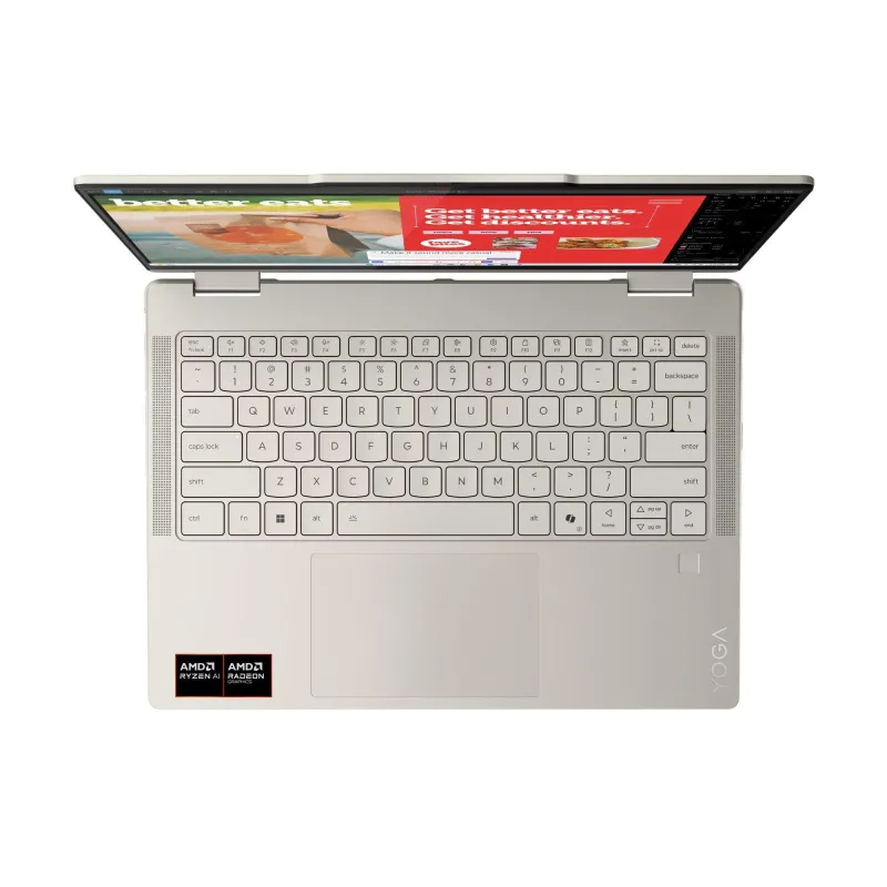 Laptop Lenovo Yoga 7 2w1 14AKP10 / 83JR0002US / Ryzen AI 5 / 16GB / 512GB / Radeon / WUXGA / OLED / Win 11 / Srebrny