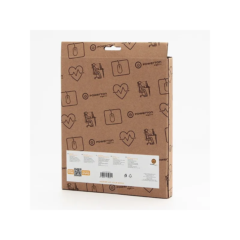 Podkładka pod mysz i nadgarstek z pianką memory Powerton ERGO PASTEL EDITION miętowa