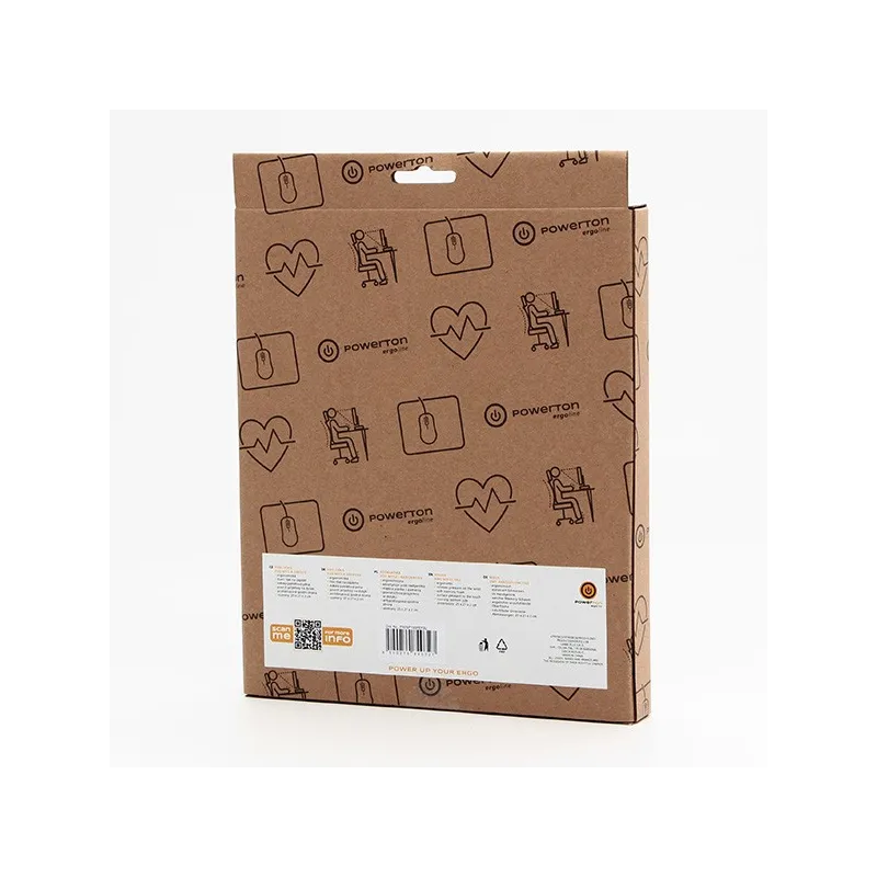 Podkładka pod mysz i nadgarstek z pianką memory Powerton ERGO PASTEL EDITION różowa