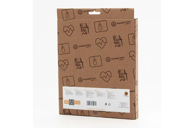 Podkładka pod mysz i nadgarstek z pianką memory Powerton ERGO PASTEL EDITION różowa