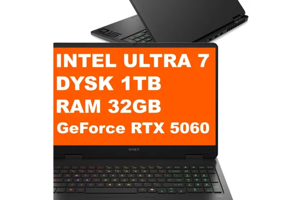 Laptop Gamingowy HP OMEN 16-am0226nw / C1LP5EA / Ultra 7 / 32GB / 1TB / RTX 5060 / 2k / Win 11 / Czarny