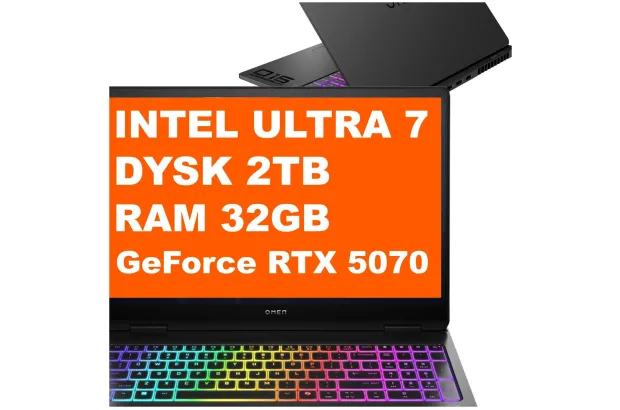 Laptop Gamingowy HP OMEN MAX 16-ah0660nd / BE6Y2EA / Ultra 7 / 32GB / 2TB / RTX 5070 / WQXGA / Win 11 / Czarny