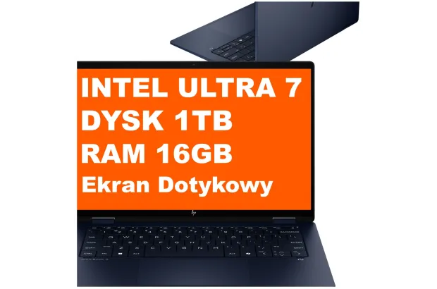 Laptop HP OmniBook X Flip 14-fm0675nd / BK2P5EA / Ultra 7 / 16GB / 1TB / Intel Arc / 3k / Win 11 / Niebieski