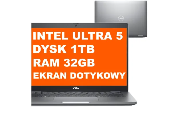 Laptop Dell Latitude 5350 2w1 / LAT0172850-R0025524-SA / Ultra 5 / 32GB / 1TB / Intel Graphics / FHD / W11 Pro / Dotyk / Szary