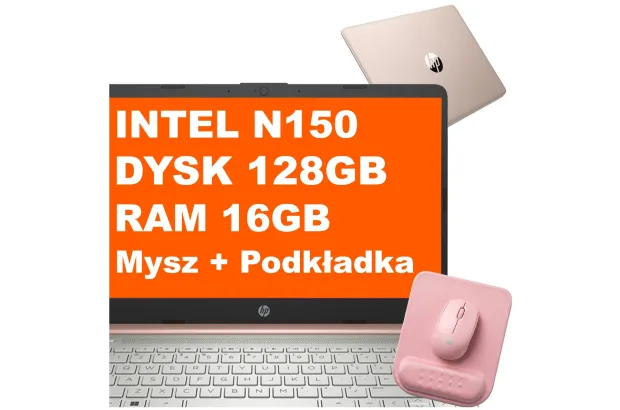 Laptop HP Stream 14-dq6015dx / B7FS4UA / Intel N / 16GB / 128GB / Intel UHD / HD / Win 11 / Mysz / Podkładka / Różowy