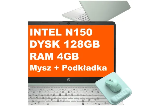 Laptop HP Stream 14-dq6013dx / B87SPUA / Intel N / 4GB / 128GB UFS / Intel Graphics / HD / Win 11 / Mysz / Podkładka / Zielony