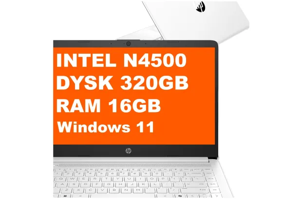 Laptop HP 14-dq3000dx / B4GX5UA / Intel Celeron N / 16GB / 320GB / Intel UHD / HD / Win 11 / Biały