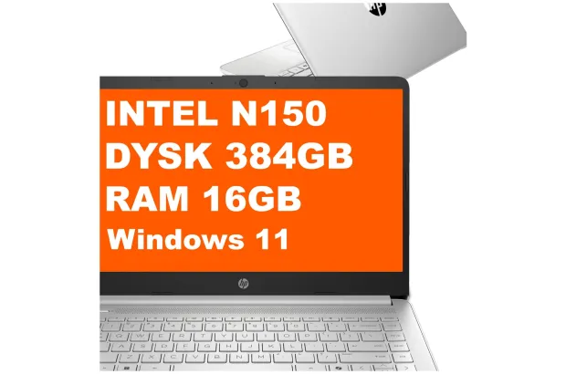 Laptop HP 14-dq6011dx / B4HN6UA / Intel N / 16GB / 384GB / Intel Graphics / HD / Win 11 / Srebrny