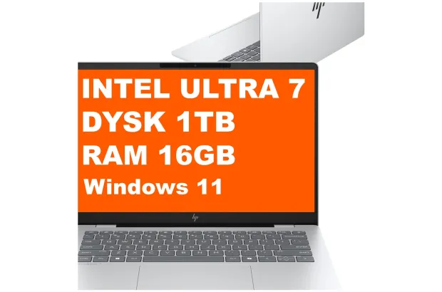 Laptop HP OmniBook 7 AI 14-fr0004na / C7DX8EA / Ultra 7 / 16GB / 1TB / Intel Graphics / 2k / Win 11 / Srebrny