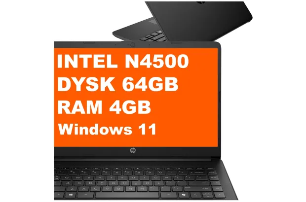 Laptop HP 14s-dq3001na / BM2T8EA / Intel N / 4GB / 64GB eMMC / Intel UHD / HD / Win 11 / Czarny