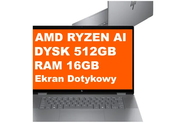 Laptop HP OmniBook X Flip 2w1 NGAI 16-ar0005na / BH3F4EA / Ryzen AI 5 / 16GB / 512GB / Radeon 840M / 2k / Win 11 / Srebrny