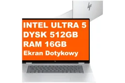 Laptop HP OmniBook X Flip 2w1 NGAI 16-as0012na / C27K3EA / Ultra 5 / 16GB / 512GB / Intel Arc 130V / 2k OLED / Win 11 / Srebrny