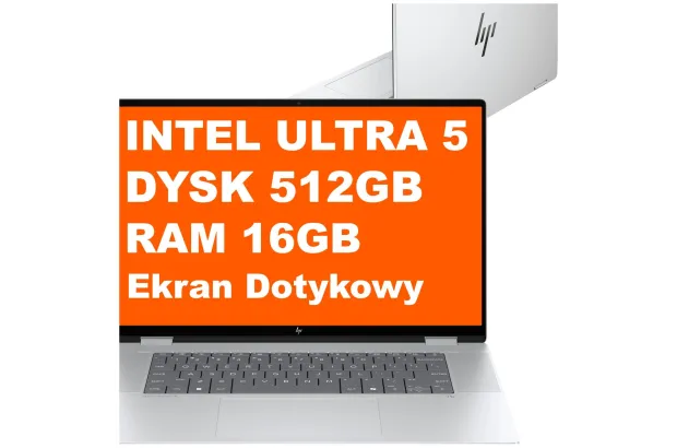 Laptop HP OmniBook X Flip 2w1 NGAI 16-as0012na / C27K3EA / Ultra 5 / 16GB / 512GB / Intel Arc 130V / 2k OLED / Win 11 / Srebrny