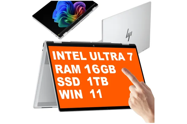 Laptop do biura HP OmniBook X Flip 16-as0008na / BH3G1EA / Intel Ultra 7 / 16GB / 1TB / Intel ARC / 2K / IPS / Dotyk / Win 11
