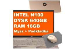Laptop HP 17-cn3164ds / BS6W5UA / Intel N100 / 16GB / 640GB / Intel UHD / HD+ / Mysz / Podkładka / Win 11 / Chai Latte