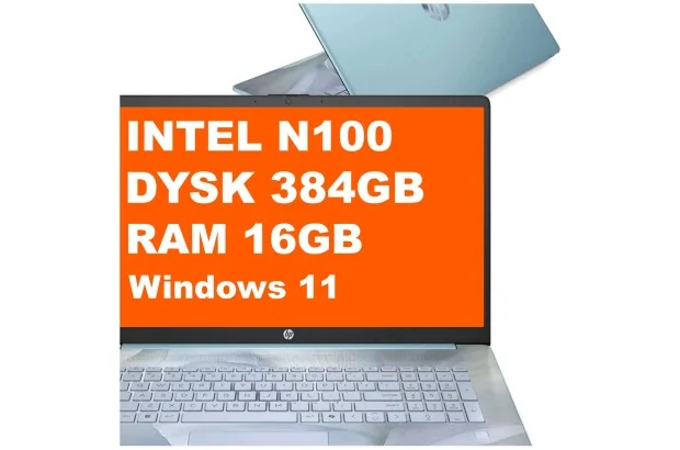 Laptop HP 17-cn3165ds / BS6W6UA / Intel N100 / 16GB / 384GB / Intel UHD / HD+ / Win 11 / Niebieski