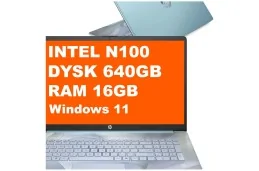 Laptop HP 17-cn3165ds / BS6W6UA / Intel N100 / 16GB / 640GB / Intel UHD / HD+ / Win 11 / Niebieski