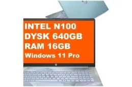 Laptop HP 17-cn3165ds / BS6W6UA / Intel N100 / 16GB / 640GB / Intel UHD / HD+ / Win 11 Pro / Niebieski